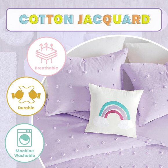 NEW Urban Habitat 4-Piece Comforter Set Callie Lavender Purple Twin / Twin XL - Picture 8 of 14